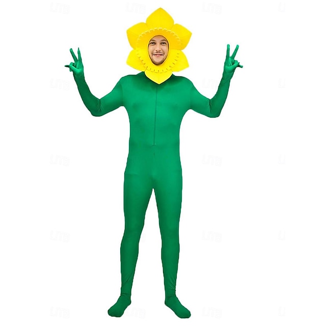  Sunflower Carnival Costume Cosplay Costume Funny Costumes Adults' Men's Women's Cosplay Performance Party Halloween Carnival Masquerade Mardi Gras Easy Carnival Costume