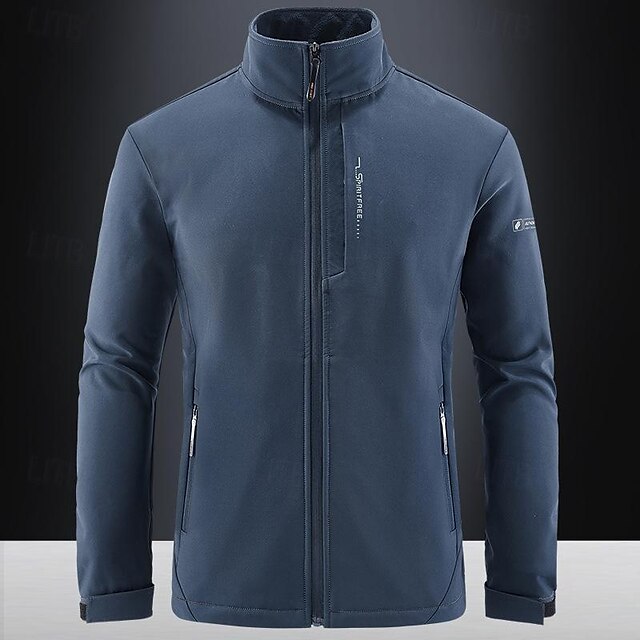  Homme Veste Softshell Veste Randonnee Hiver Extérieur Chaud Veste coupe-vent Voyage Noir Vert Véronèse Bleu