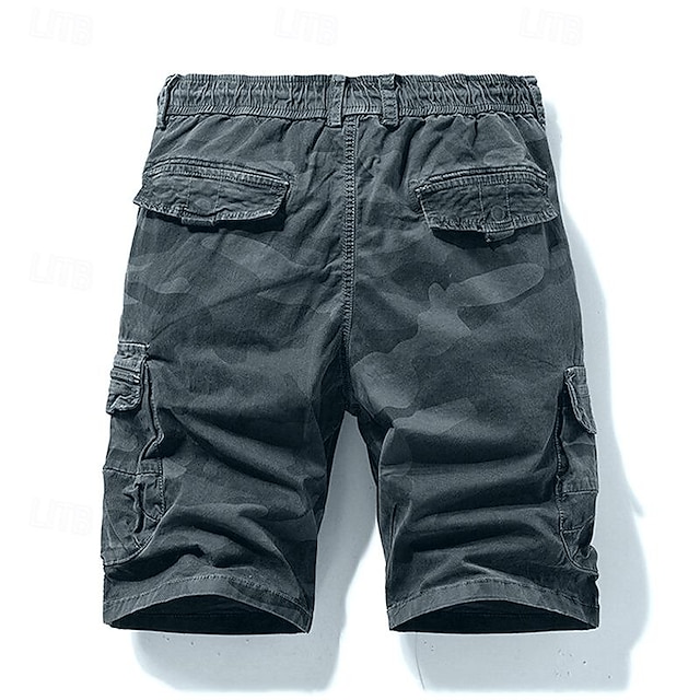 Men's Cargo Shorts Hiking Shorts Drawstring Zipper Pocket Multi Pocket ...