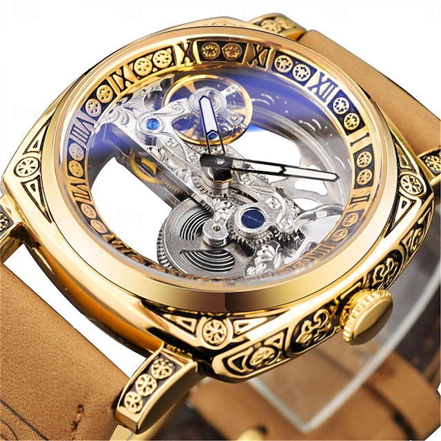  Montre mécanique FORSINING pour homme mode décontractée automatique à remontage automatique phase de lune lumineuse étanche en acier