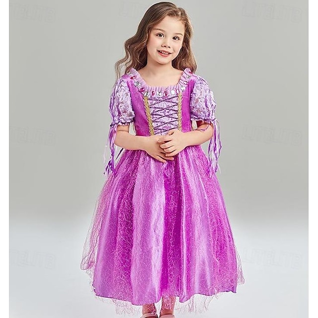  Cuento de hadas Sofia la primera Princesas Sofía Vestido de niña de las flores Disfraz de fiesta temática Vestidos de tul Cosplay Cosplay de película for Chica Niños Carnaval Fiesta / Noche