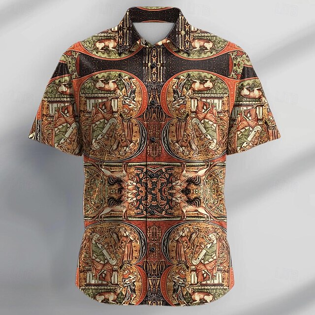 Chemise De Nuit Femme Bresdk - Coton/Élasthanne - Manches Courtes - Col V Boutonné - Rayures