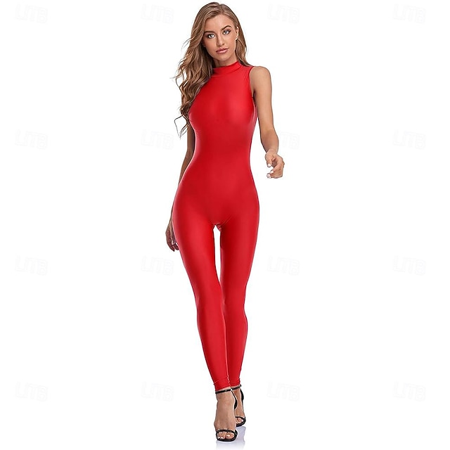  Tute Zentai Costume Cosplay Tuta di pelle Ninja Costume di Carnevale Tuta Intera Giorno dei Re Per donna Body Costume Sexy Tinta unica Spandex Lycra Costume per Halloween Carnevale Mascherata Adulti