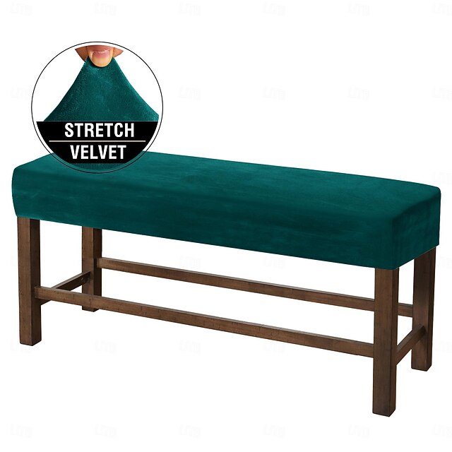 Velvet Elastic All-Inclusive Ultra Soft Bench Cover - Home Fabric Bench Cover - Stretchable and Durable - Perfect for Adding Comfort and Style to Your Bench - Easy to Install and Clean 18