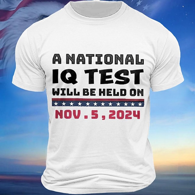  חולצת T גרפית לגברים למבחן IQ הלאומי 2024