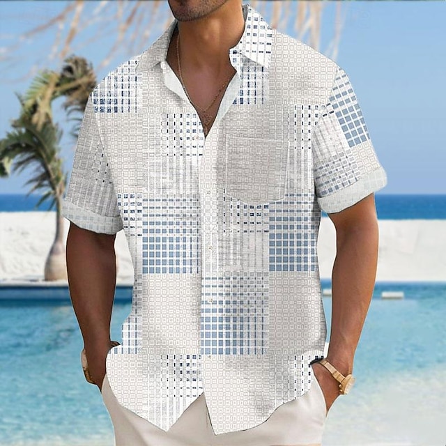 FOGGIA - chemise homme Popeline à rayures bleu - WINDY 2