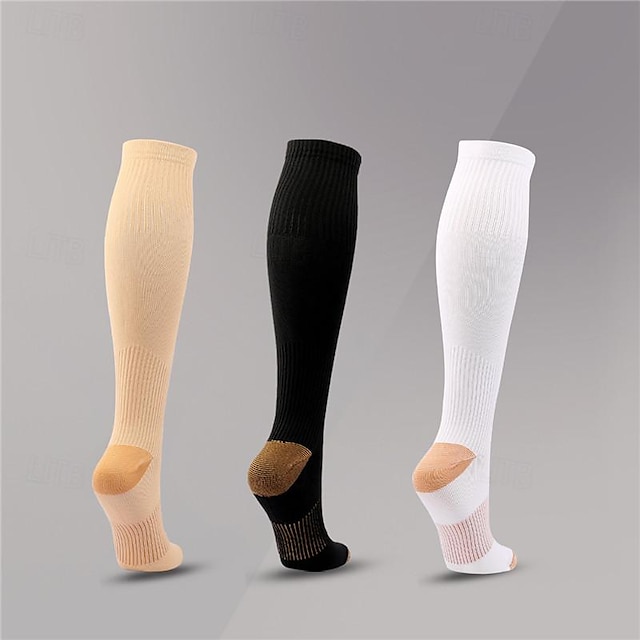  Calze a compressione Calze sportive Calzini da corsa 1 paio Di base Per uomo Calzini / Calze Anti-scivolo Traspirante Comodo Allenamento in palestra Pallacanestro Corsa Jogging Ciclismo Gli sport Di