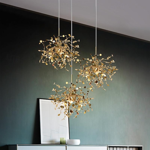  3-Light 40 cm Enkelt design Vedhæng Lys Rustfrit stål Nordisk stil 110-120V 220-240V