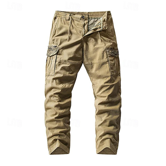 Men's Cargo Pants Cargo Trousers Buttons Multi Pocket Plain Wearable Outdoor Daily Camping & Hiking Fashion Classic Black Army Green 13