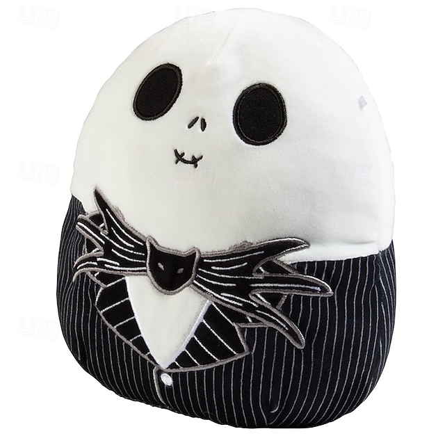  8-calowy jack skellington/sally - koszmar przed świętami Bożego Narodzenia - oficjalna pluszowa zabawka halloweenowa jazwares - kolekcjonerska miękka i gąbczasta zabawka - prezent dla dzieci, dziewczynek i chłopców