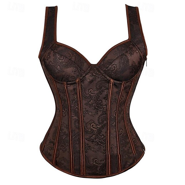  Women's Backless Carnival Date Club Corsets Luxury Retro Floral Home Outfits