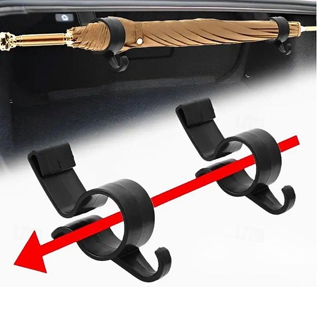  Versatile Car Trunk Umbrella Holder Durable Plastic Hook for Easy Storage & Organization Umbrella & Towel Holder