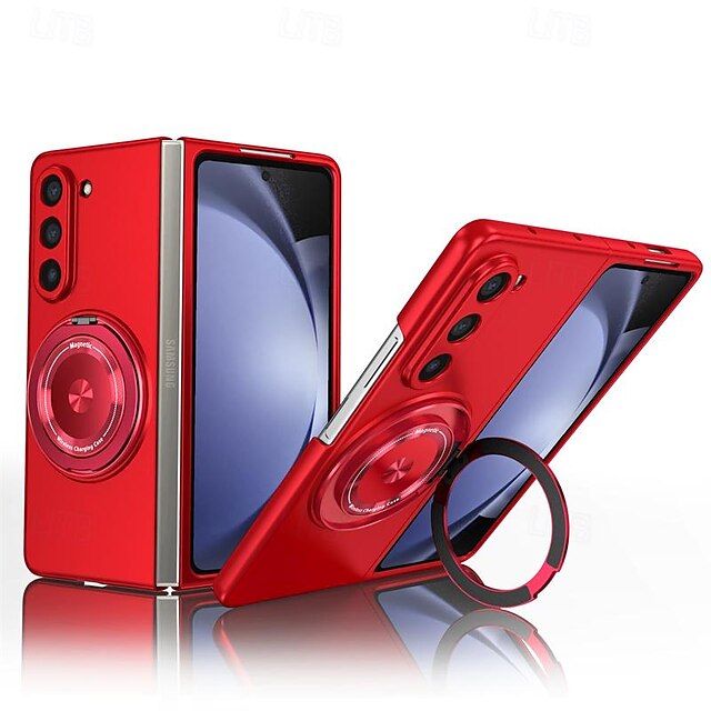  電話 ケース 用途 サムスンのギャラクシー Zフォールド6 Z Fold 5 磁気吸着ケース スタンド付き ワイヤレス充電をサポート 耐衝撃 PC