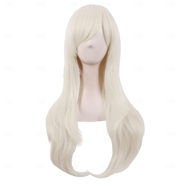  28 tommer/70 cm lang krøllete hårends kostyme cosplay parykk (mørk rød) Halloween-parykker