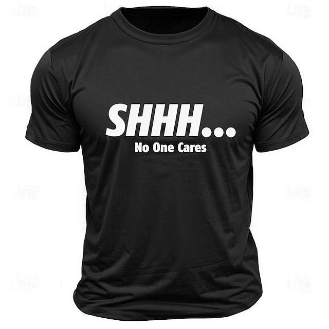 Men's Funny Letter Print T shirt Tee Top Short Sleeve T shirt Crew Neck Shirt Sports Classic Casual Street Sports Outdoor Black White Army Green Summer Spring Clothing Apparel S M L XL XXL 7