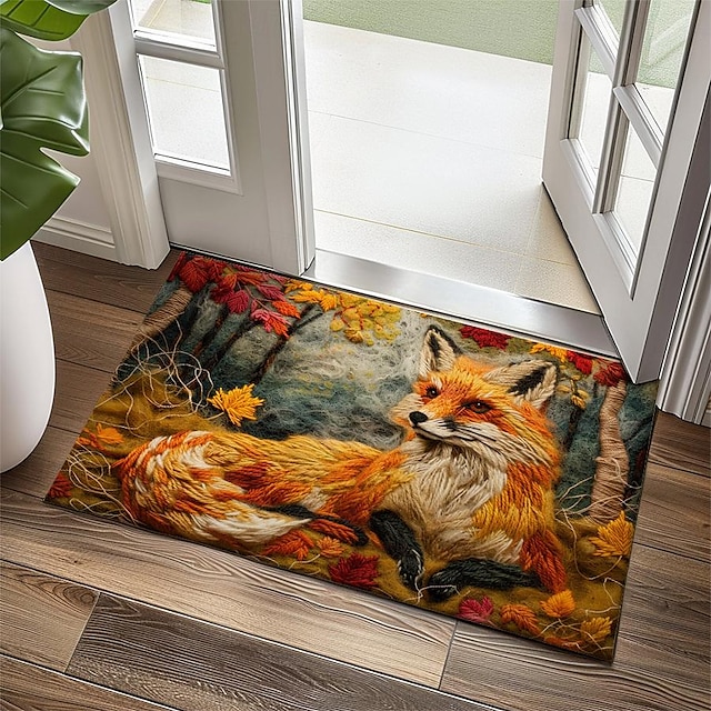  Trapunta Autunno Volpe Zerbino Tappetino Cucina Tappetino Antiscivolo Tappeto Antiolio Tappeto Interni Esterni Arredamento Camera Da Letto Tappetino Bagno Tappeto Ingresso