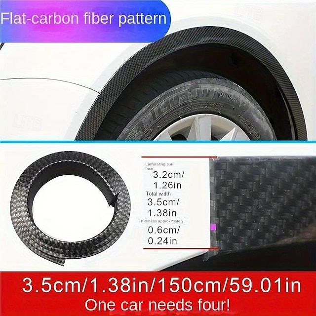  סט 4 חלקים של מגני קשת גלגלים PVC מאט - הגנה מפני שריטות ומכות למגן הקדמי