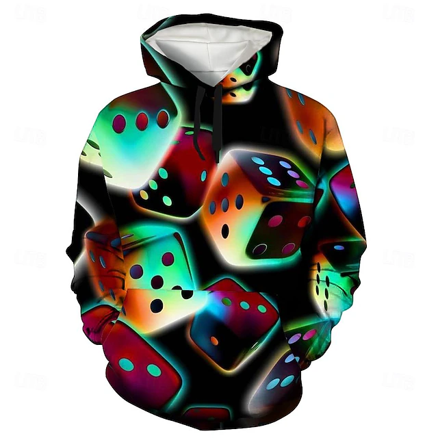 Men's Graphic Hoodie Hoodies Sweatshirt Cool Long Sleeve Hooded Green / Red Dark Purple / Light Purple Fall Winter Designer 12