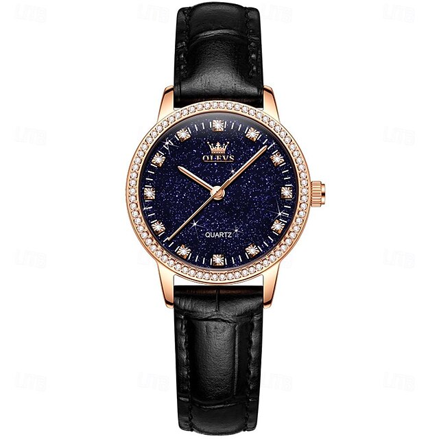  OLEVS Feminino Relógios de Quartzo Moda Relógio Casual Relógio de Pulso IMPERMEÁVEL Decoração Couro Assista