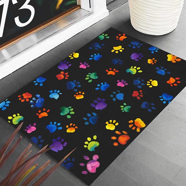  Regenbogen ausgefallene Fußmatte Küchenmatte Bodenmatte rutschfester Bereich Teppich Ölfester Teppich Indoor Outdoor Matte Schlafzimmer Dekor Badezimmermatte Eingangsteppich