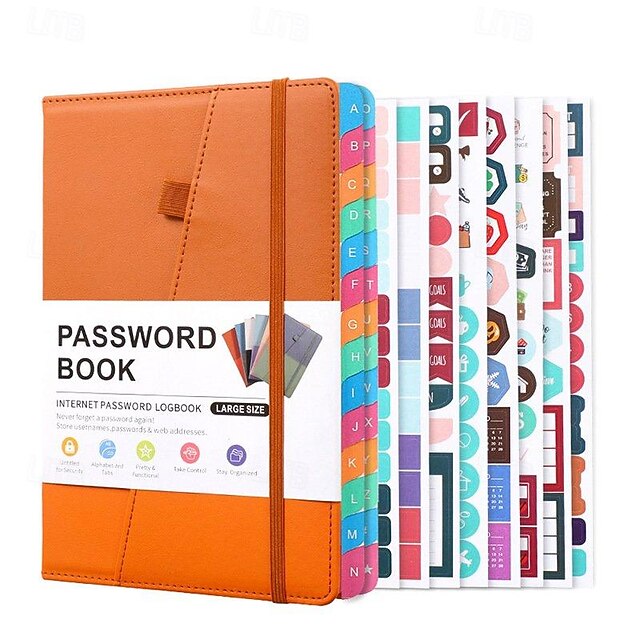 Password Book A5 Letter Tag Password Notebook Computer and Website ...