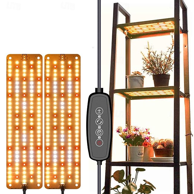  led odlingspanelljus ultratunt fullspektrum dimbart timer plantljus under skåp odlingslampa för inomhusväxtställ