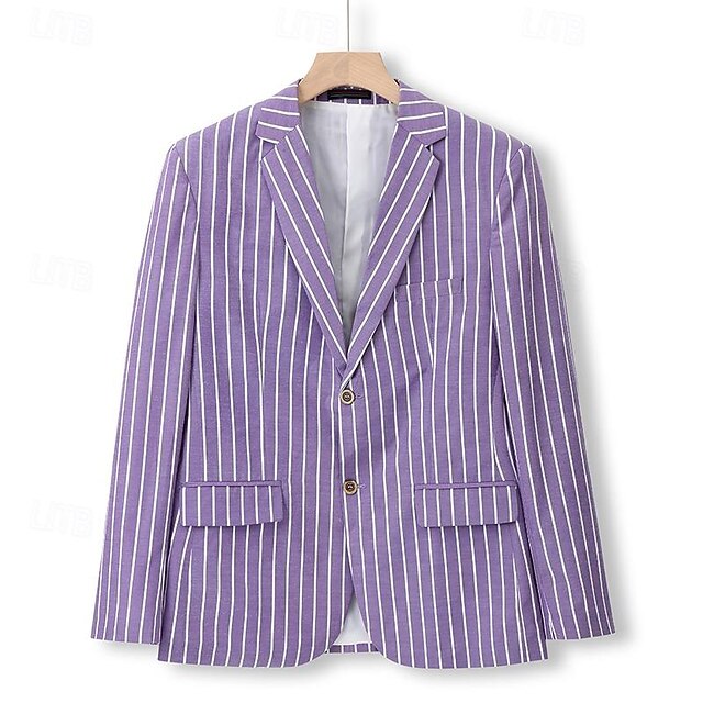 Men's Blazer Blazer Party Business Business Casual Striped