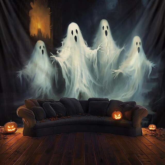 Halloween Decorations Ghost Field Hanging Tapestry Wall Art Large Tapestry Mural Decor Photograph Backdrop Blanket Curtain Home Bedroom Living Room 31