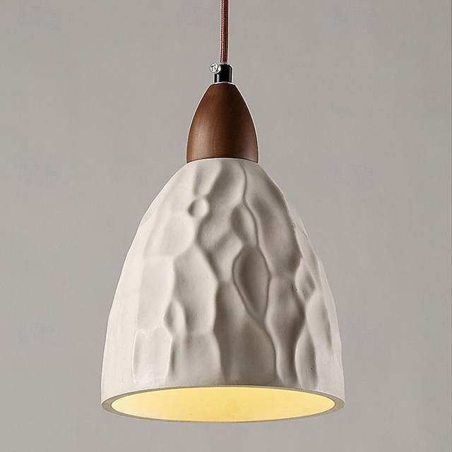  pandantiv cu led lemn de ciment sursă de lumină 3 culori 16/20/50/70cm 1/2/3 lumină elegantă, industrială, modernă, corp de iluminat suspendat din beton, stil japonez wabi-sabi, ciment, e27, pandantiv