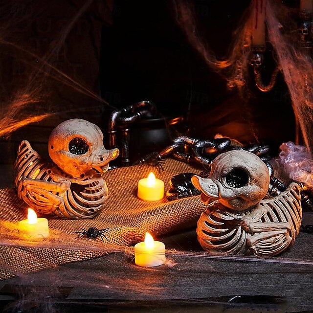 Halloween Duck Skeleton Bones for Spooky Halloween Decor, Indoor ...