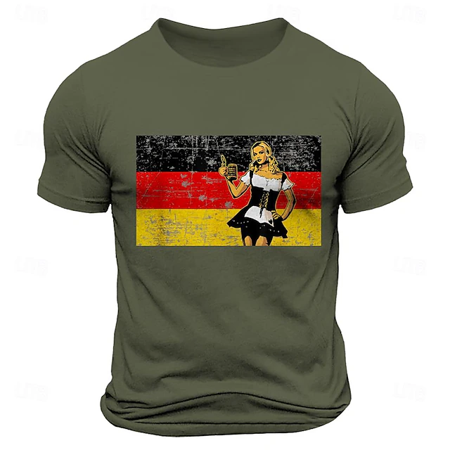 Men's Graphic Funny Beer T Shirt Tee Top Cotton Short Sleeve Graphic Shirt Black White Army Green Comfortable Tee Street Sports Outdoor Fashion Designer Clothing 7