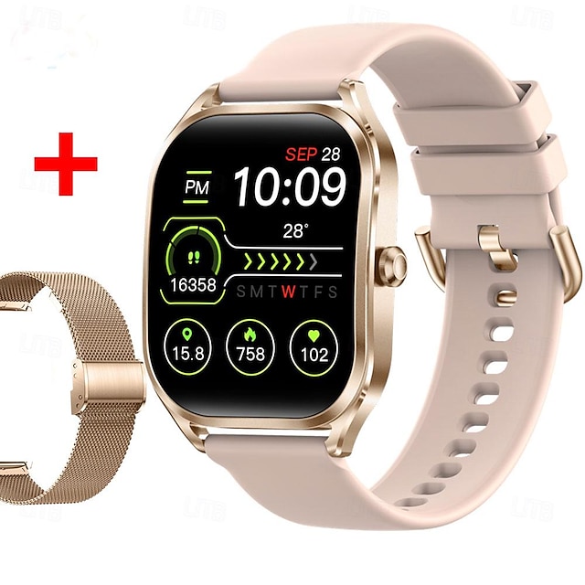  696 H35 Smart Watch 2.02 inch Smart Band Fitness Bracelet Bluetooth Pedometer Call Reminder Sleep Tracker Compatible with Android iOS Men Hands-Free Calls Message Reminder IP 67 44mm Watch Case