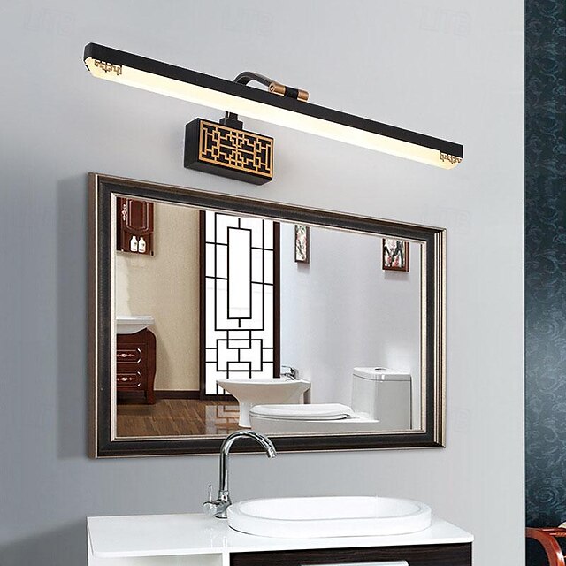  Luz led para tocador, 6w, luces retro con imagen de pared, espejo de maquillaje giratorio, luz frontal, accesorio de iluminación para tocador de baño, 85-265v