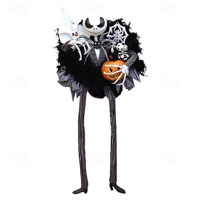 Tk Maxx Rose Baroque Squelette Crâne Halloween Horreur Citrouille Nœud Ornement Décoration