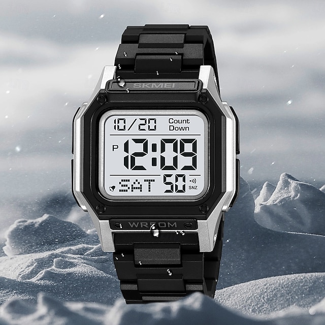  SKMEI Hombre Reloj Digital Al Aire Libre Deportes Moda Reloj de Muñeca Luminoso Cronómetro Despertador cuenta regresiva TPU Reloj
