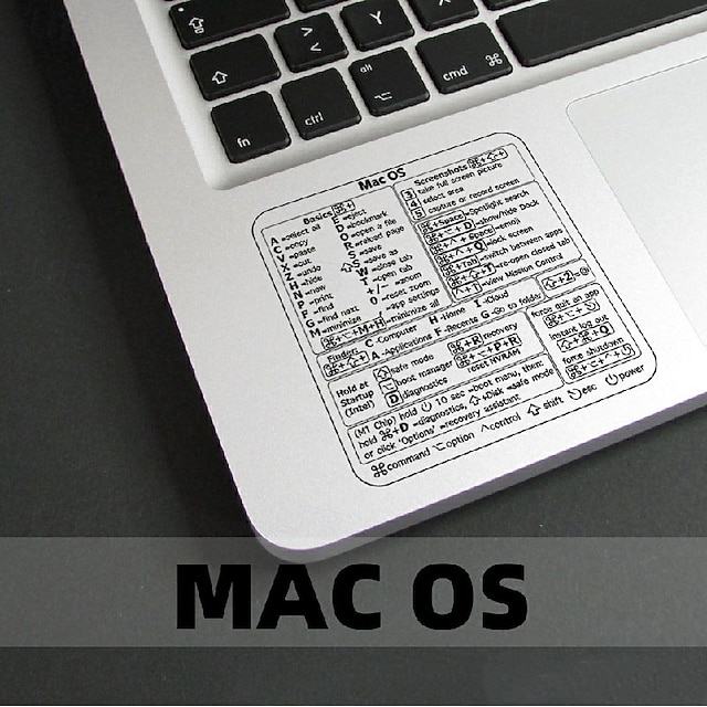  Shortcuts Sticker Keyboard Stickers for MAC Chromebook Word Photoshop Audition Illustrator Premiere Pro After Effects No-Residue Laminated Vinyl Shortcut Stickers
