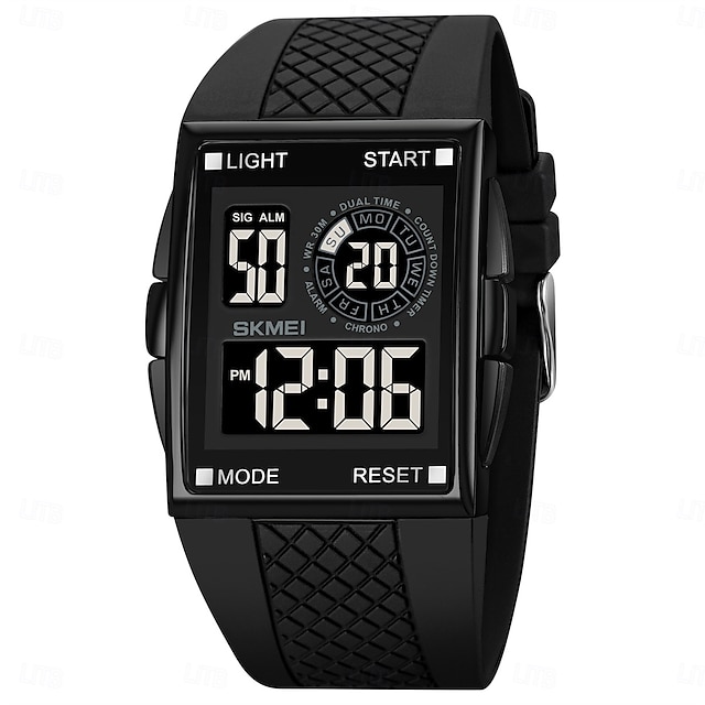  Relógio Digital SKMEI 1967 para Homens à Prova d'Água com Contagem Regressiva Luz LED Eletrônico Relógio de Pulso Masculino Cronômetro Contagem Reloj Hombre