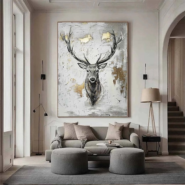  Giraffen-Ölgemälde, handgemachtes Gemälde afrikanischer Tiere, handgemachte Wandkunst, Ölgemälde mit Wildtieren, pastoses strukturiertes Kunstwerk, Geschenke, Gemälde für Kinderzimmer, Wohnzimmer,