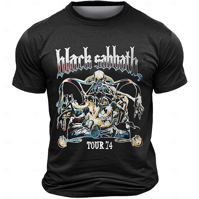 Men's Cool Skulls T Shirt Short Sleeve T shirt 3D Print Crew Neck Shirt Fashion Horror Athleisure Street Sports Outdoor Black Summer Spring Clothing Apparel S M L XL XXL XXXL4