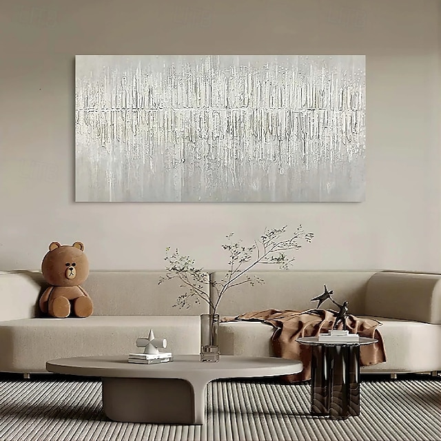  großes 3D-Ölgemälde auf Leinwand, handgemachtes abstraktes Gemälde, handgemachte Wandkunst, botanisches Messergemälde, leichtes Luxus-Ölgemälde für Wohnzimmer, Schlafzimmer, Wanddekoration