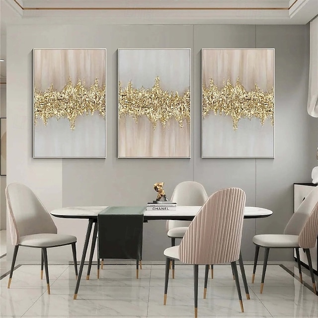  handgefertigtes Ölgemälde aus Folie, reines handgemaltes Ölgemälde aus Folie in Gold, hängendes Gemälde aus Goldfolie, Wolkenmeer, schwarz-weißes abstraktes Gemälde für die Heimdekoration, Gemälde als Wandkunst, Gemälde aus Folie in Gold