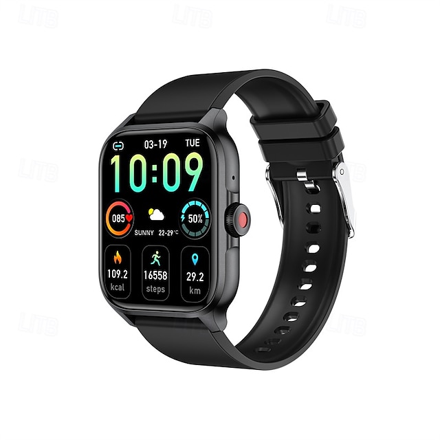  smartklokke 1,85 tommers helseovervåking ai stemmeassistent menn kvinner mote smartklokke sport fitness tracker