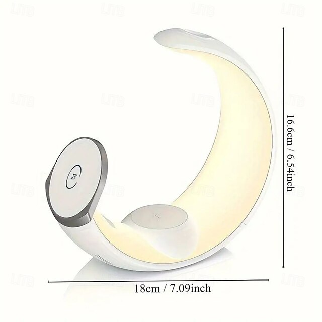  LEDスマートライト 磁気5-in-1ワイヤレス充電器 タッチウェイクアップ機能付きムーンライトランプ ヘッドフォン、携帯電話、スマートウォッチのワイヤレス充電をサポート