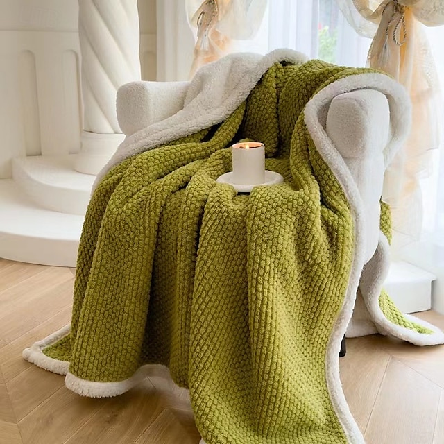  Wool Sherpa Throw Blanket Cozy and Warm for All-Season Comfort  Made from Premium Wool for Superior Softness and Durability Perfect for Layering on Sofas, Beds, or Chairs