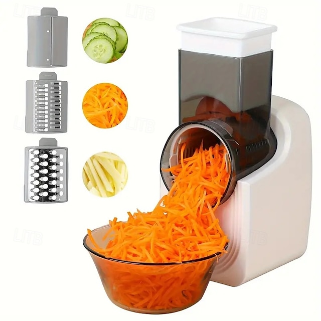  elektrische groentesnijder elektrische groentesnijder salademaker keukenmachine spiraalsnijder voor fruit groenten met multi kegel messen