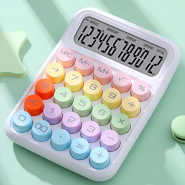  calculadora de mesa calculadora de mesa com função padrão calculadoras científicas portáteis para escritório pequeno calculadora infantil com tela grande &botões para escola de escritório