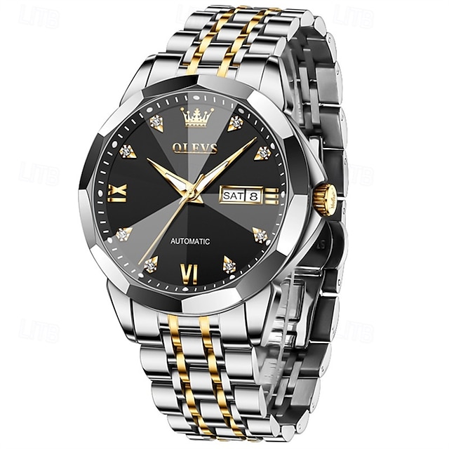  Nouvelle montre d'affaires pour hommes de la marque Olevs tendance de mode calendrier lumineux décoratif affichage de la semaine montre mécanique automatique montre de sport étanche pour les loisirs