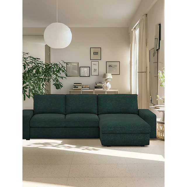 3 Seater 4 Seater Sofa Cover L Shaped with Armrests Solid Color Quilted Polyester Slipcovers KIVcover LITB PRIME cover 20