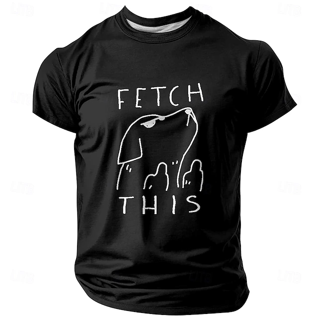 Men's Dog Funny T Shirt Short Sleeve T shirt 3D Print Crew Neck Shirt Retro Vintage Casual Street Casual Bar Black White Dark Blue Spring & Summer Clothing Apparel S M L XL XXL XXXL 7