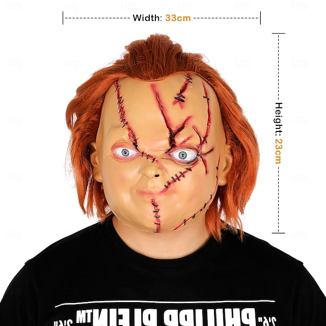  Chucky Halloween Maschera / Oggetti di scena di Halloween Chucky Costume Spaventoso Adulti Per uomo / Per donna Halloween / Carnevale Costumi di Halloween facili Vestirsi